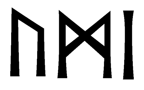 umi - Напиши имя  UMI рунами  - ᚢᛗᛁ - Значение и характер имени  UMI -