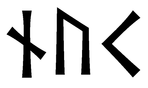 nuk - Напиши имя  NUK рунами  - ᚾᚢᚲ - Значение и характер имени  NUK -