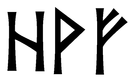 hvf - Напиши имя  HVF рунами  - ᚺᚠ - Значение и характер имени  HVF - 