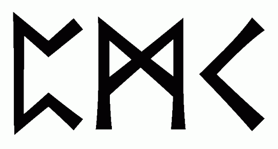 pmk - Напиши имя  PMK рунами  - ᛈᛗᚲ - Значение и характер имени  PMK - 