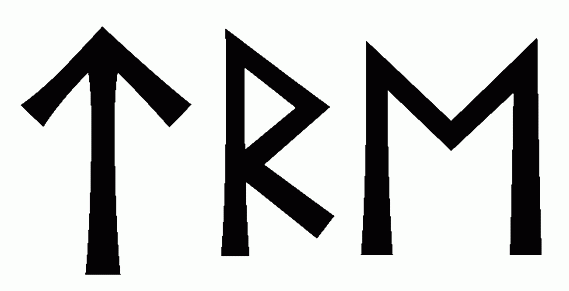 tre - Напиши имя  TRE рунами  - ᛏᚱᛖ - Значение и характер имени  TRE - 