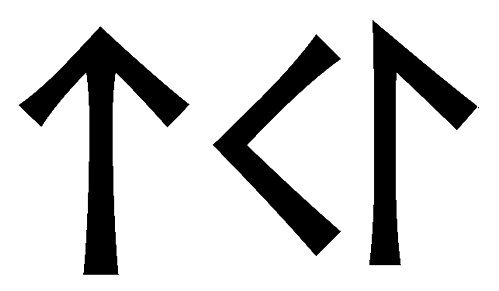 tkl - Напиши имя  TKL рунами  - ᛏᚲᛚ - Значение и характер имени  TKL - 