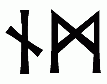 nm - Напиши имя  NM рунами  - ᚾᛗ - Значение и характер имени  NM - 