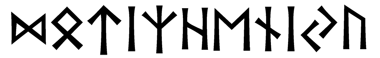 dotizheniyu - Напиши имя  DOTIZHENIYU рунами  - ᛞᛏᛁᛉᛖᚾᛁᚢ - Значение и характер имени  DOTIZHENIYU - 