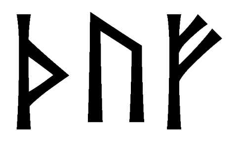 thuf - Напиши имя  THUF рунами  - ᛏᚺᚢᚠ - Значение и характер имени  THUF -