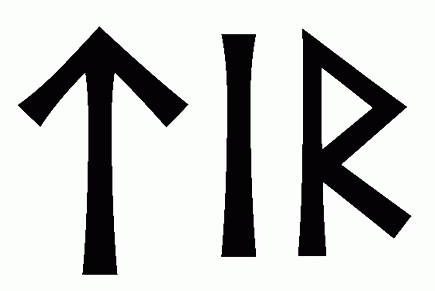 tir - Напиши имя  ТИР рунами  - ᛏᛁᚱ - Значение и характер имени  ТИР - 