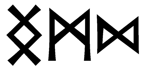 ngmd - Напиши имя  NGMD рунами  - ᚾᚷᛗᛞ - Значение и характер имени  NGMD -