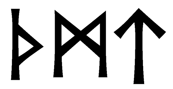 thmt - Напиши имя  THMT рунами  - ᛏᚺᛗᛏ - Значение и характер имени  THMT - 