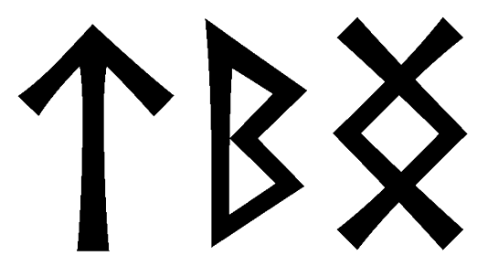 tbng - Напиши имя  TBNG рунами  - ᛏᛒᚾᚷ - Значение и характер имени  TBNG - 