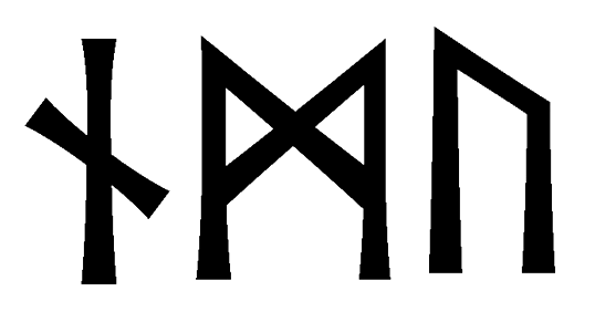 nmu - Напиши имя NMU рунами - ᚾᛗᚢ - Значение и характер имени NMU -