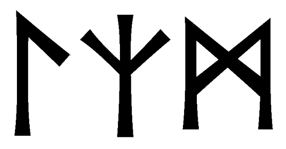 lzm - Напиши имя  LZM рунами  - ᛚᛉᛗ - Значение и характер имени  LZM - 