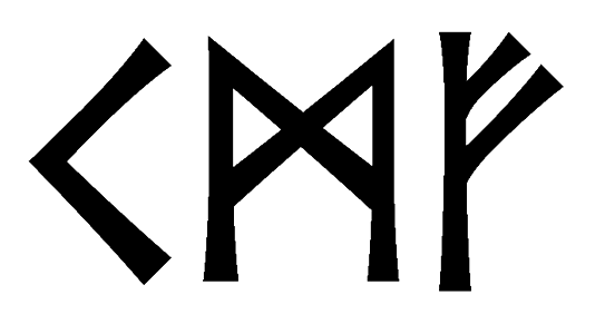 kmf - Напиши имя  KMF рунами  - ᚲᛗᚠ - Значение и характер имени  KMF - 
