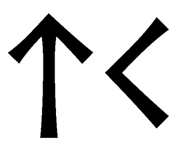 tk - Напиши имя  TK рунами  - ᛏᚲ - Значение и характер имени  TK - 