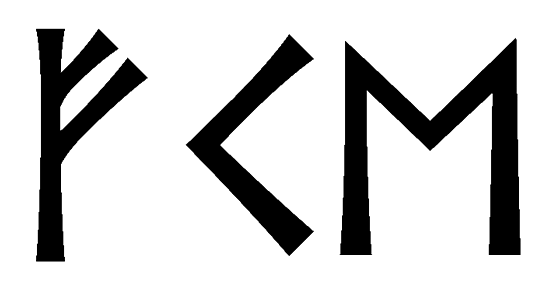fke - Напиши имя  FKE рунами  - ᚠᚲᛖ - Значение и характер имени  FKE - 