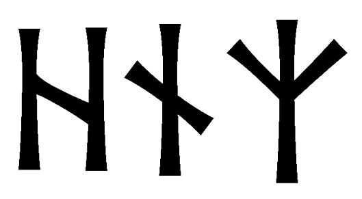 hnz - Напиши имя  HNZ рунами  - ᚺᚾᛉ - Значение и характер имени  HNZ - 