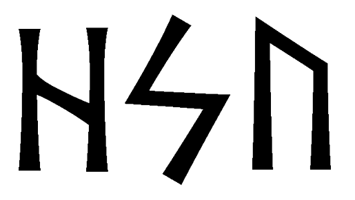 hsu - Напиши имя  HSU рунами  - ᚺᛋᚢ - Значение и характер имени  HSU - 