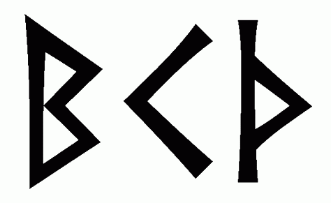bkth - Напиши имя  BKTH рунами  - ᛒᚲᛏᚺ - Значение и характер имени  BKTH - 