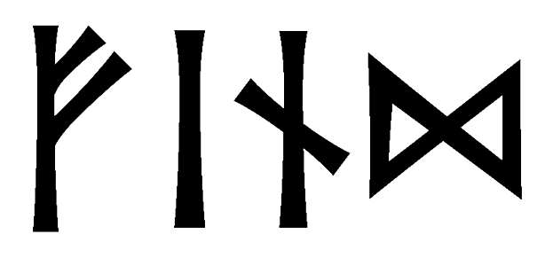 find - Напиши имя  FIND рунами  - ᚠᛁᚾᛞ - Значение и характер имени  FIND - 