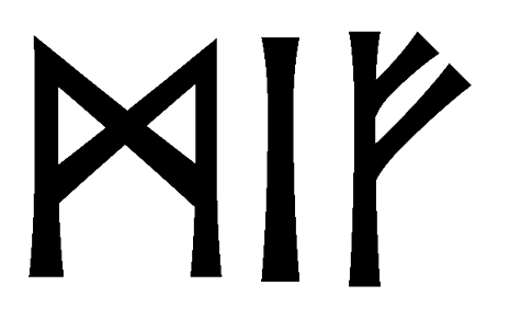 mif - Напиши имя  MIF рунами  - ᛗᛁᚠ - Значение и характер имени  MIF - 