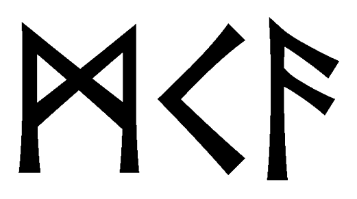 mka - Напиши имя  MKA рунами  - ᛗᚲᚨ - Значение и характер имени  MKA - 