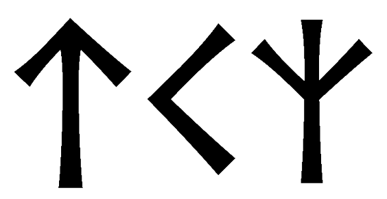 tcz - Напиши имя  TCZ рунами  - ᛏᚲᛉ - Значение и характер имени  TCZ -