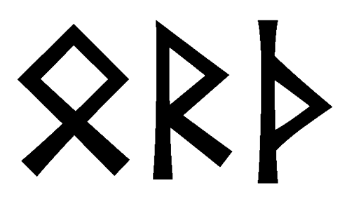 orth - Напиши имя ORTH рунами - ᛟᚱᛏᚺ - Значение и характер имени ORTH -
