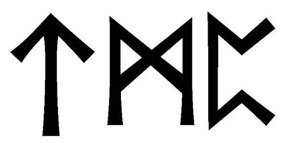 tmp - Напиши имя  TMP рунами  - ᛏᛗᛈ - Значение и характер имени  TMP - 