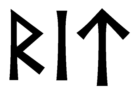 rit - Напиши имя RIT рунами - ᚱᛁᛏ - Значение и характер имени RIT -