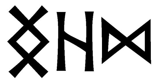 nghd - Напиши имя  NGHD рунами  - ᚾᚷᚺᛞ - Значение и характер имени  NGHD - 
