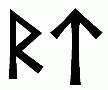 rt - Напиши имя  RT рунами  - ᚱᛏ - Значение и характер имени  RT - 