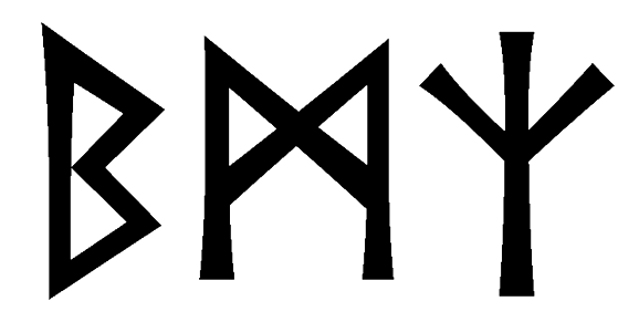 bmz - Напиши имя  BMZ рунами  - ᛒᛗᛉ - Значение и характер имени  BMZ - 