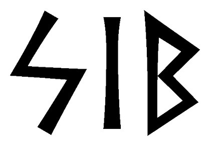 sib - Напиши имя  SIB рунами  - ᛋᛁᛒ - Значение и характер имени  SIB -
