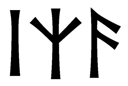 iza - Напиши имя  IZA рунами  - ᛁᛉ - Значение и характер имени  IZA -