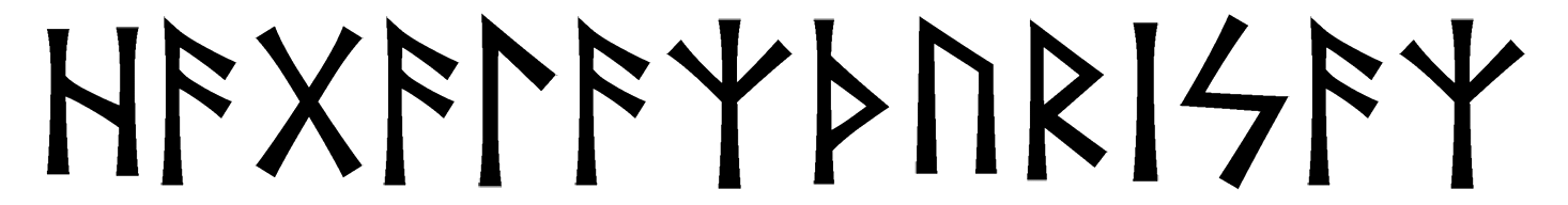 hagalaz-thurisaz - Напиши имя  HAGALAZ-THURISAZ рунами  - ᚺᚨᚷᚨᛚᚨᛉᛏᚺᚢᚱᛁᛋᚨᛉ - Значение и характер имени  HAGALAZ-THURISAZ - 