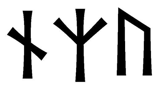nzu - Напиши имя  NZU рунами  - ᚾᛉᚢ - Значение и характер имени  NZU - 