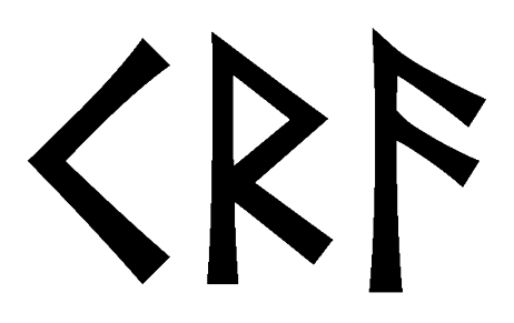 cra - Напиши имя  CRA рунами  - ᚱ - Значение и характер имени  CRA - 