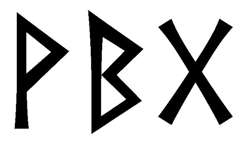 vbg - Напиши имя  VBG рунами  - ᛒᚷ - Значение и характер имени  VBG - 