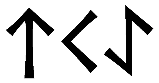 tkae - Напиши имя  TKAE рунами  - ᛏᚲᚨᛖ - Значение и характер имени  TKAE - 