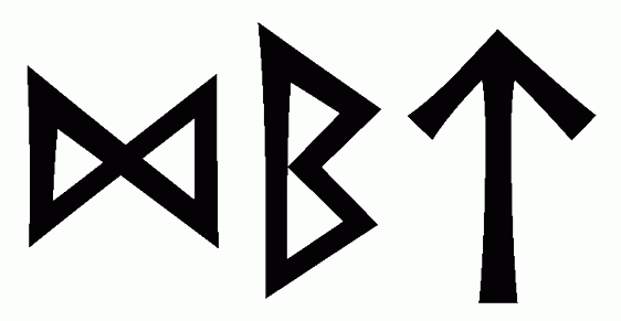 dbt - Напиши имя  ДБТ рунами  - ᛞᛒᛏ - Значение и характер имени  ДБТ - 
