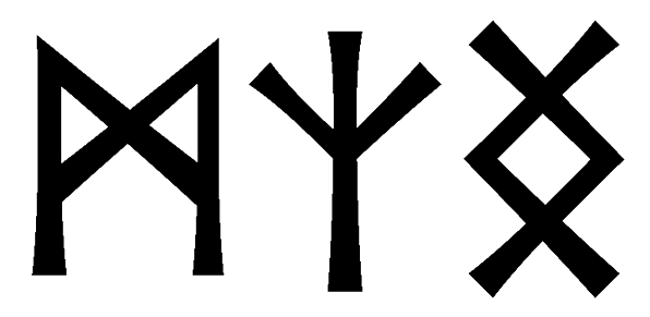 mzng - Напиши имя  MZNG рунами  - ᛗᛉᚾᚷ - Значение и характер имени  MZNG - 