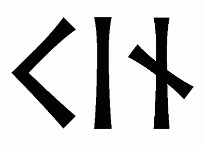 kin - Напиши имя  KIN рунами  - ᚲᛁᚾ - Значение и характер имени  KIN - 