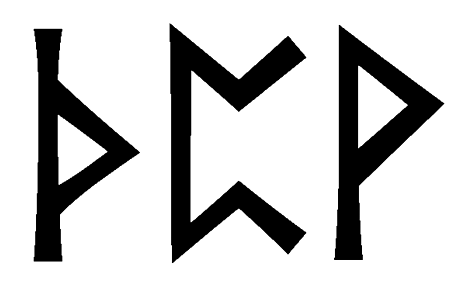 thpv - Напиши имя  THPV рунами  - ᛏᚺᛈ - Значение и характер имени  THPV - 