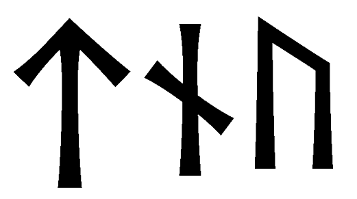 tnu - Напиши имя TNU рунами - ᛏᚾᚢ - Значение и характер имени TNU -