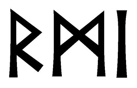 rmi - Напиши имя  RMI рунами  - ᚱᛗᛁ - Значение и характер имени  RMI - 