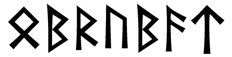 obrubat - Напиши имя  OBRUBAT рунами  - ᛒᚱᚢᛒᛏ - Значение и характер имени  OBRUBAT - 