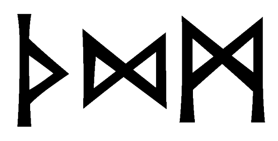 thdm - Напиши имя  THDM рунами  - ᛏᚺᛞᛗ - Значение и характер имени  THDM - 