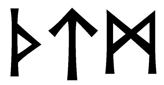 thtm - Напиши имя  THTM рунами  - ᛏᚺᛏᛗ - Значение и характер имени  THTM - 