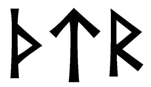 thtr - Напиши имя  THTR рунами  - ᛏᚺᛏᚱ - Значение и характер имени  THTR -