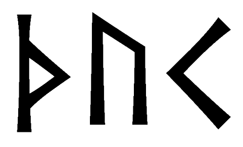 thuk - Напиши имя  THUK рунами  - ᛏᚺᚢᚲ - Значение и характер имени  THUK - 