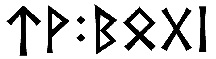 tv+bogi - Напиши имя  TV+BOGI рунами  - ᛏ:ᛒᛟᚷᛁ - Значение и характер имени  TV+BOGI - 